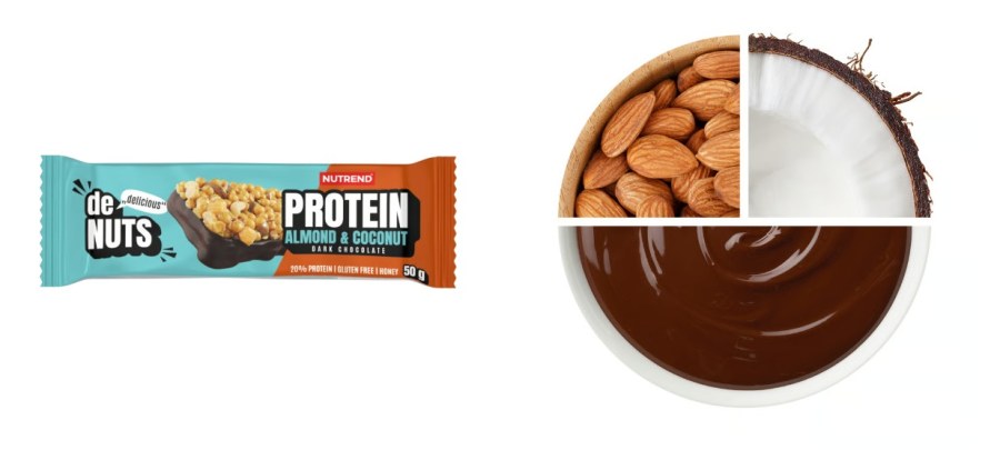 Tyčinka proteinová Denuts mandle a kokos 50 g