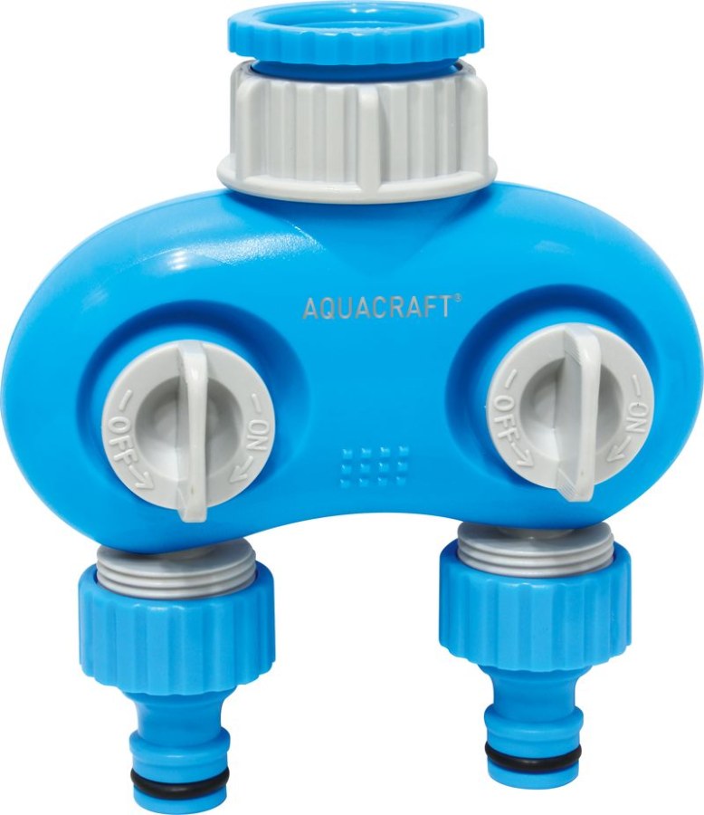 Rozbočovač zahradní na 2 hadice AQUACRAFT® 550259, Premium - Zednické nářadí, zahrada, nádoby Hadicové spojky, šroubení, spony Hadicové rychlospojky, přísl.