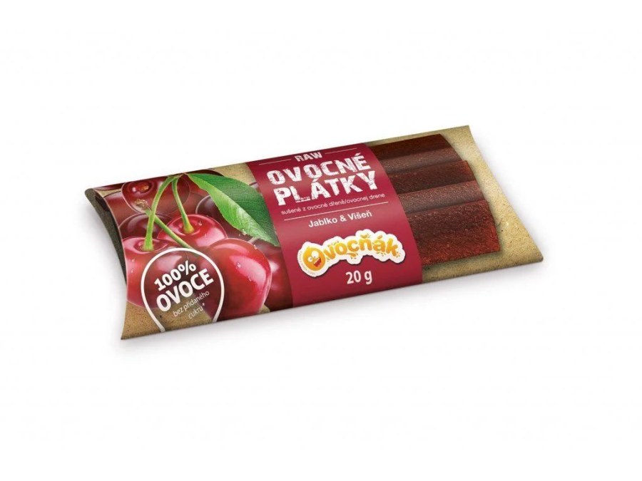 Plátky ovocné jablko - višeň Raw 20 g OVOCŃÁK