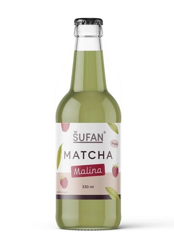 Limonáda matcha malina 330 ml ŠUFAN - Delikatesy Káva, čaj, nealkoholické nápoje