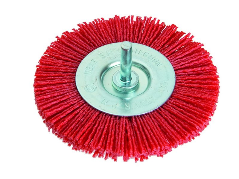 Kartáč rotační radiální nylon 100 mm stopka FESTA - Brusivo, vrtáky, závitořezy, kartáče Kartáče drátěné Kotouče drátěné