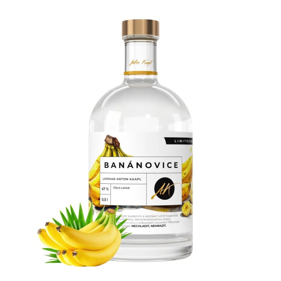Banánovice 47%, 0,5 l Anton Kaapl Banánovice 47%, 0,5 l Anton Kaapl - Whisky, destiláty, likéry Pálenka