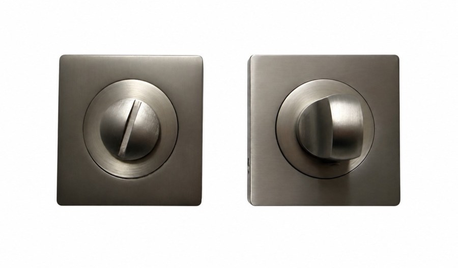 Set WC V 52 x 52 mm matný ONS - Kliky, okenní a dveřní kování, panty Kování dveřní Kování dveřní rozeta, klika, koule, knoflík, mušle, madlo Kování dveřní rozeta