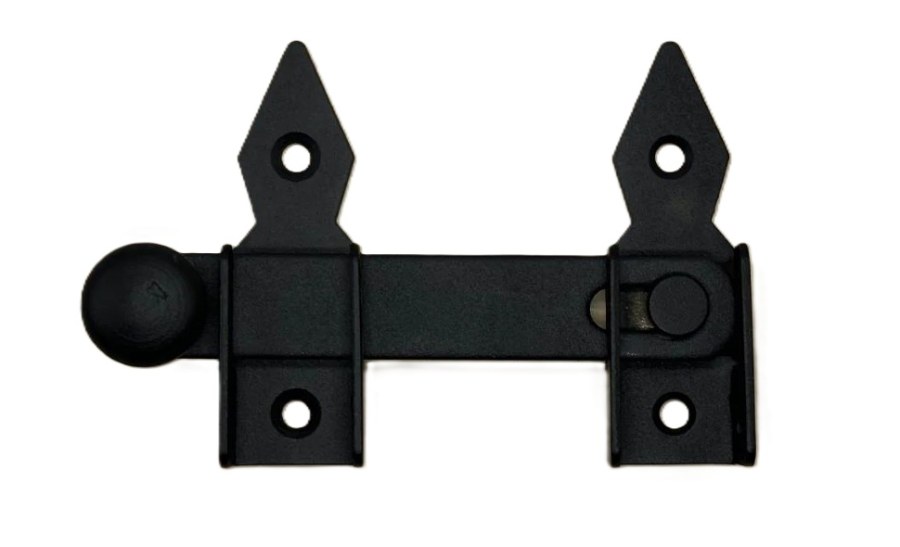Závora zahradní WOGO 120 120 x 20 mm černá - Kliky, okenní a dveřní kování, panty Petlice, zástrče, pojistné řetízky