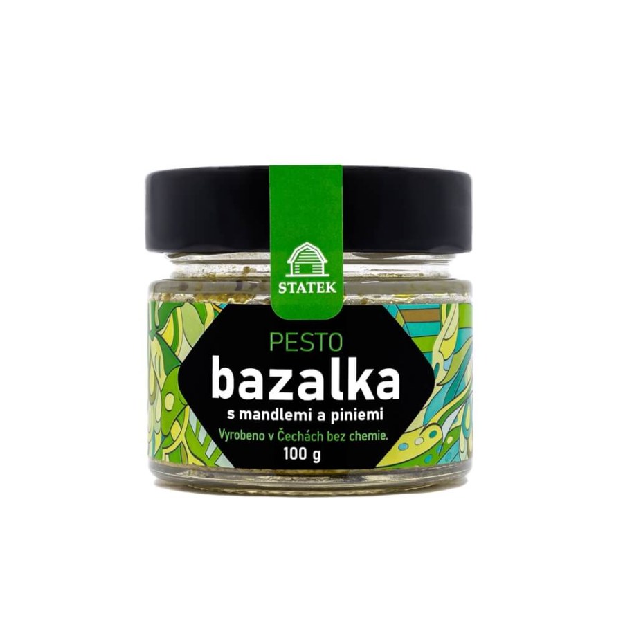Pesto bazalka s mandlemi a piniemi 100 g - Trvanlivé potraviny