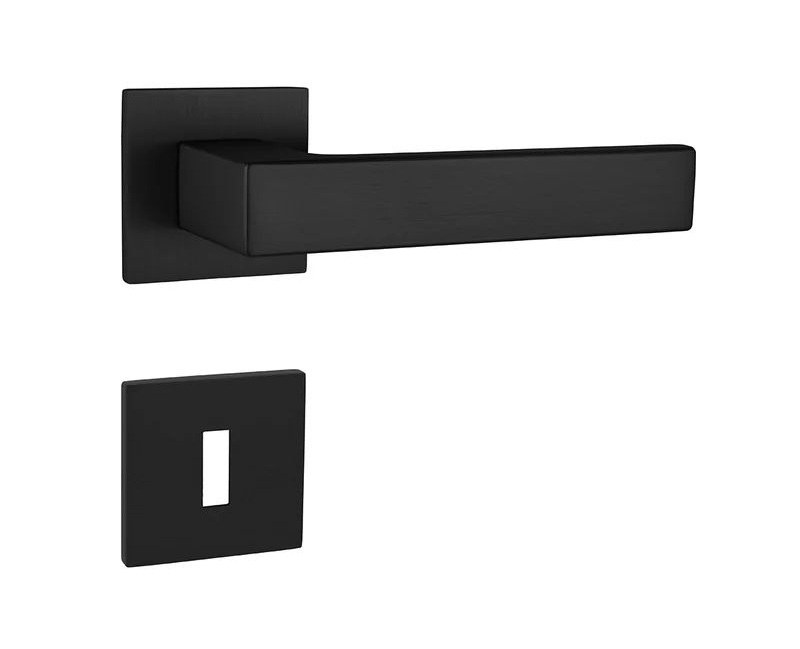 Kování rozetové TI-SQUARE-HR 4275Q 5S klika/klika klíč černá matná BS