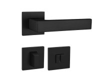 Kování rozetové TI-SQUARE-HR 4275Q 5S klika/klika WC černá matná BS