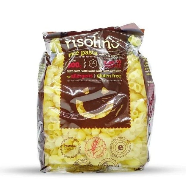 Těstoviny rýžová kolínka bezlepková 300 g RISOLINO - Trvanlivé potraviny