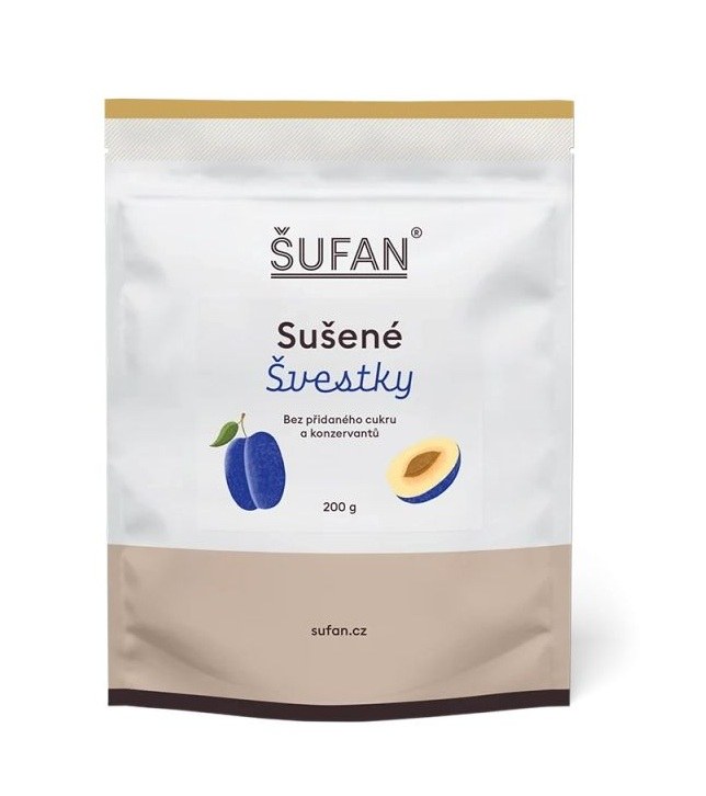 Švestky sušené 200 g ŠUFAN - Delikatesy Ořechy, sušené ovoce, müsli, kaše