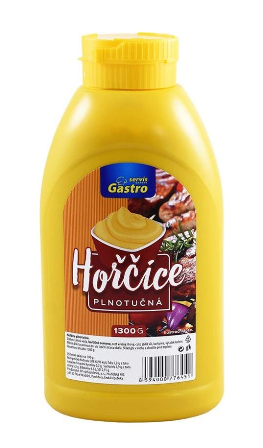 Hořčice plnotučná 1300 g GaSe - Koření, dochucovadla, sladidla