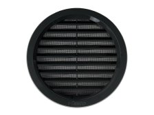 Mřížka větrací kruhová se síťovinou 150 mm antracit