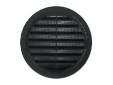 Mřížka větrací kruhová se síťovinou 110 mm antracit