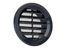 Mřížka větrací kruhová se síťovinou 75 mm antracit