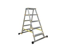 Schůdky oboustranné, 927, 7 stupínkové štafle, 155 cm, nosn. 150 kg, bez držadla, stabiliz. EUROSTYL