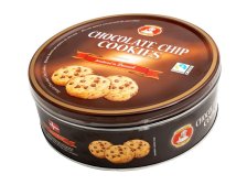 Sušenky s čokoládovými lupínky 454 g v plechové dóze