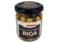 Uzené šproty v rostlinném oleji 100 g ve skle SOKRA