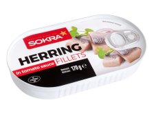 Filety sleďové v rajčatové omáčce 170 g SOKRA
