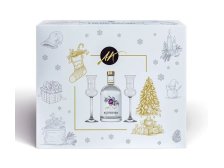 Destilát Slivovice 47% 1 x 0,5 l + 2 skleničky vánoční luxusní Anton Kaapl